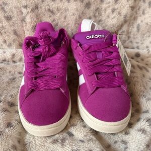 Adidas Fuchsia and White Sneakers